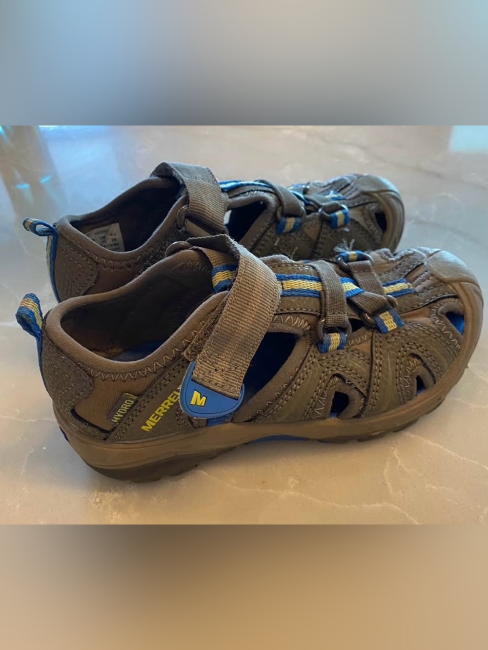 Merrell Kids Sandal with Blue and Yellow Accents